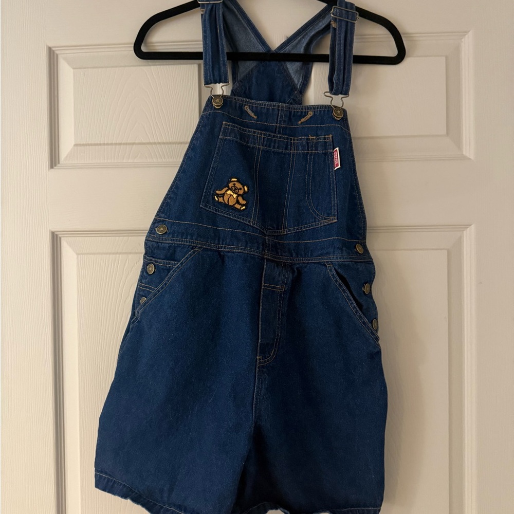Unique Vintage Blue Denim Overalls Relaxed Fit